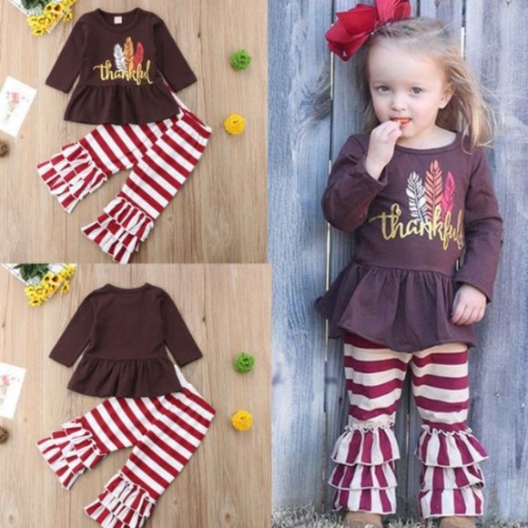 Other - Girl girls toddler top shirt pants turkey Thanksgiving Fall cute adorable new